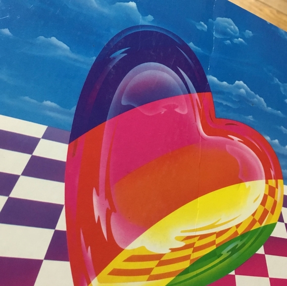 LISA FRANK VINTAGE  90s RAINBOW HEART 3 RING  BINDER RARE - Picture 10 of 16